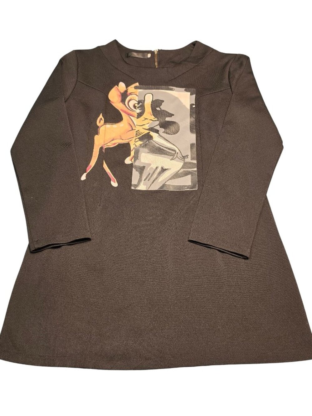 Bambi Graphic Long Sleeve Dress M